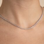 Gleam Tennis Chain Necklace in Silver - Image 4
